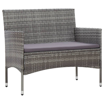 Zahradní Lavice 90 Cm Polyratan Černá