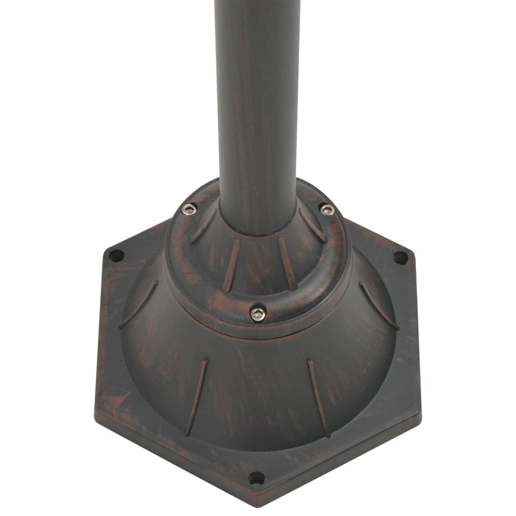Zahradní Sloupová Lampa 2 Ramena E27 220 Cm Hliník
