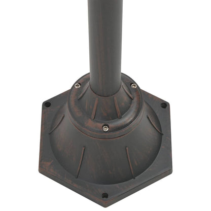 Zahradní Sloupová Lampa 2 Ramena E27 220 Cm Hliník
