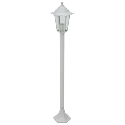 Zahradní Sloupové Lampy 6 Ks E27 110 Cm Hliníkové Bílé