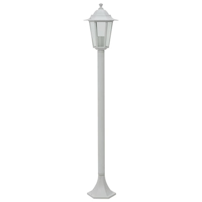 Zahradní Sloupové Lampy 6 Ks E27 110 Cm Hliníkové Bílé