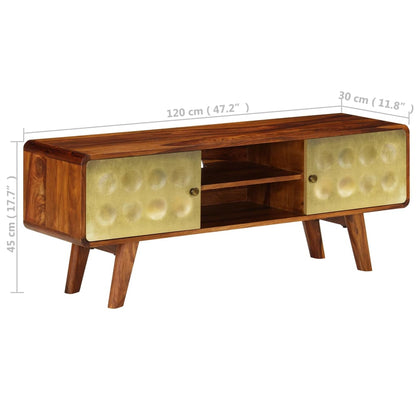 Tv Stolek 120 X 30 X 45 Cm Masivní Akáciové Dřevo