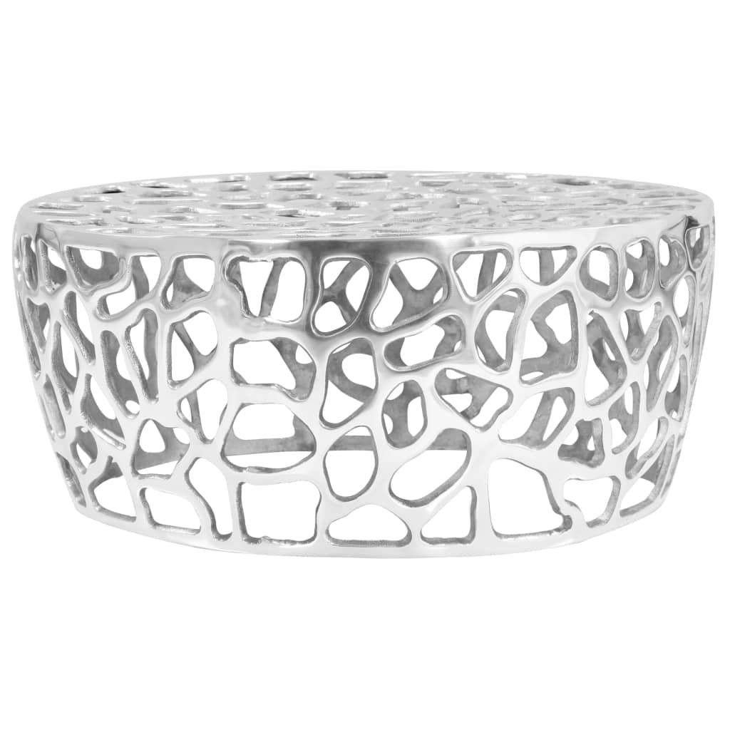 Konferenční Stolek Z Litého Hliníku Stříbrný