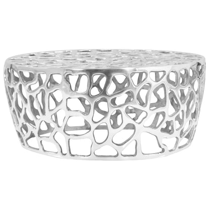 Konferenční Stolek Z Litého Hliníku Stříbrný