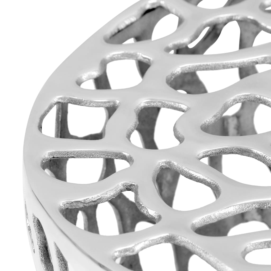 Konferenční Stolek Z Litého Hliníku Stříbrný