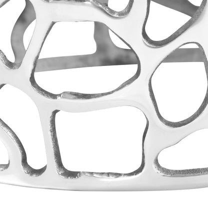 Konferenční Stolek Z Litého Hliníku Stříbrný