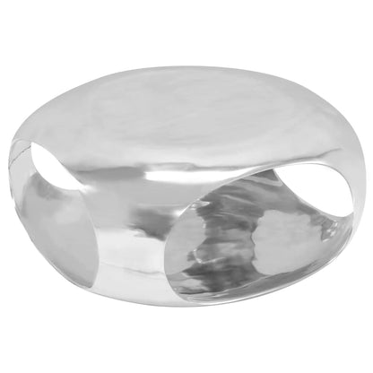 Konferenční Stolek Stříbrný 70 X 70 X 32 Cm Litý Hliník