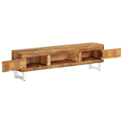 Tv Stolek Z Masivních Recyklovaných Pražců 140 X 30 X 40 Cm
