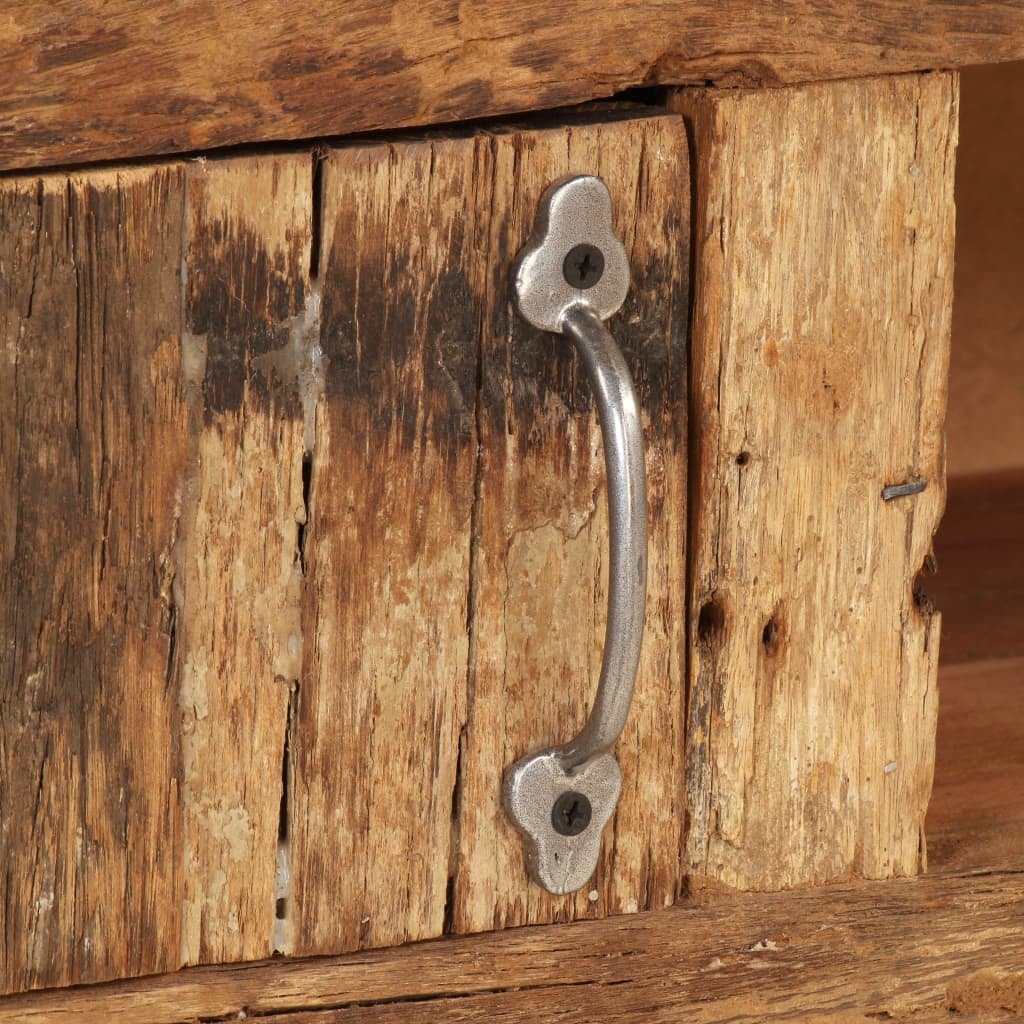 Tv Stolek Z Masivních Recyklovaných Pražců 140 X 30 X 40 Cm