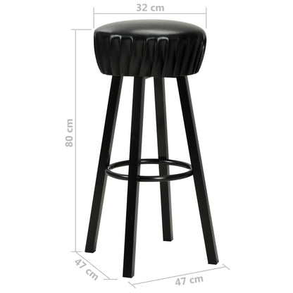 Barové Židle 2 Ks Černé Umělá Kůže