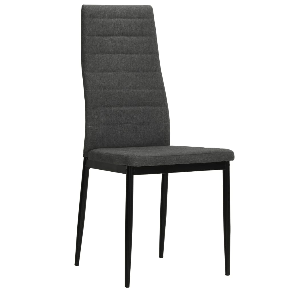 Jídelní Židle 2 Ks Tmavě Šedé Textil