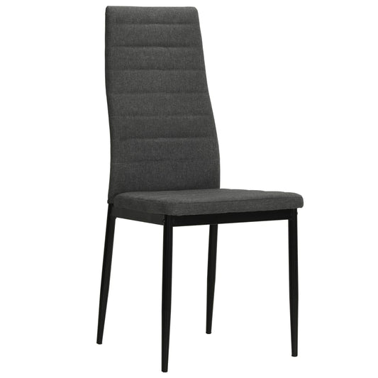 Jídelní Židle 2 Ks Tmavě Šedé Textil