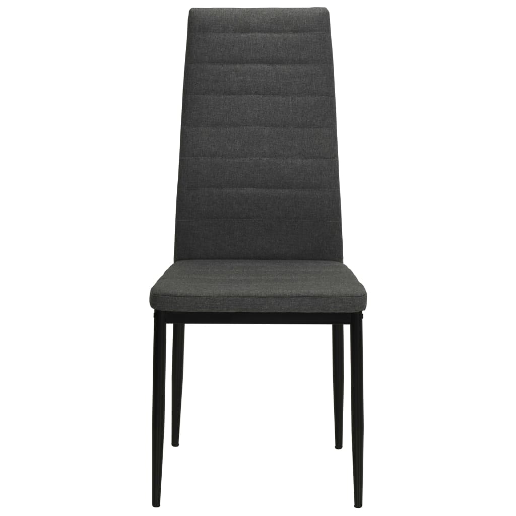 Jídelní Židle 2 Ks Tmavě Šedé Textil