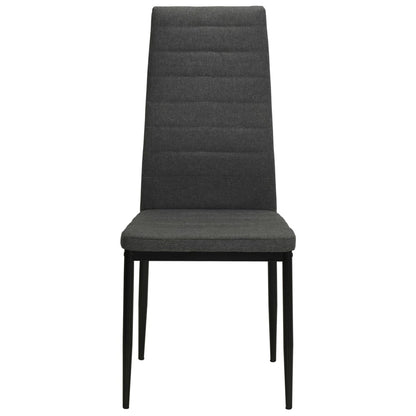 Jídelní Židle 2 Ks Tmavě Šedé Textil