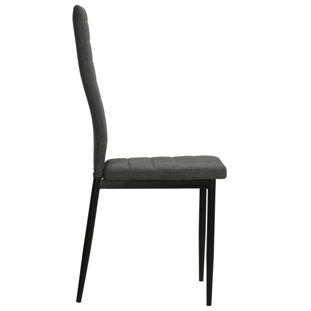 Jídelní Židle 2 Ks Tmavě Šedé Textil