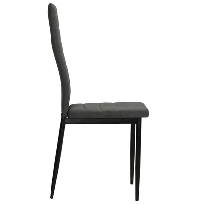 Jídelní Židle 2 Ks Tmavě Šedé Textil