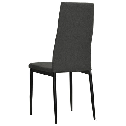 Jídelní Židle 2 Ks Tmavě Šedé Textil