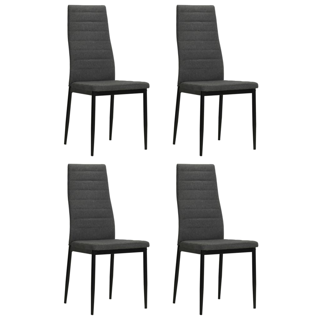 Jídelní Židle 2 Ks Tmavě Šedé Textil