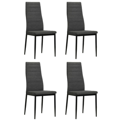 Jídelní Židle 2 Ks Tmavě Šedé Textil