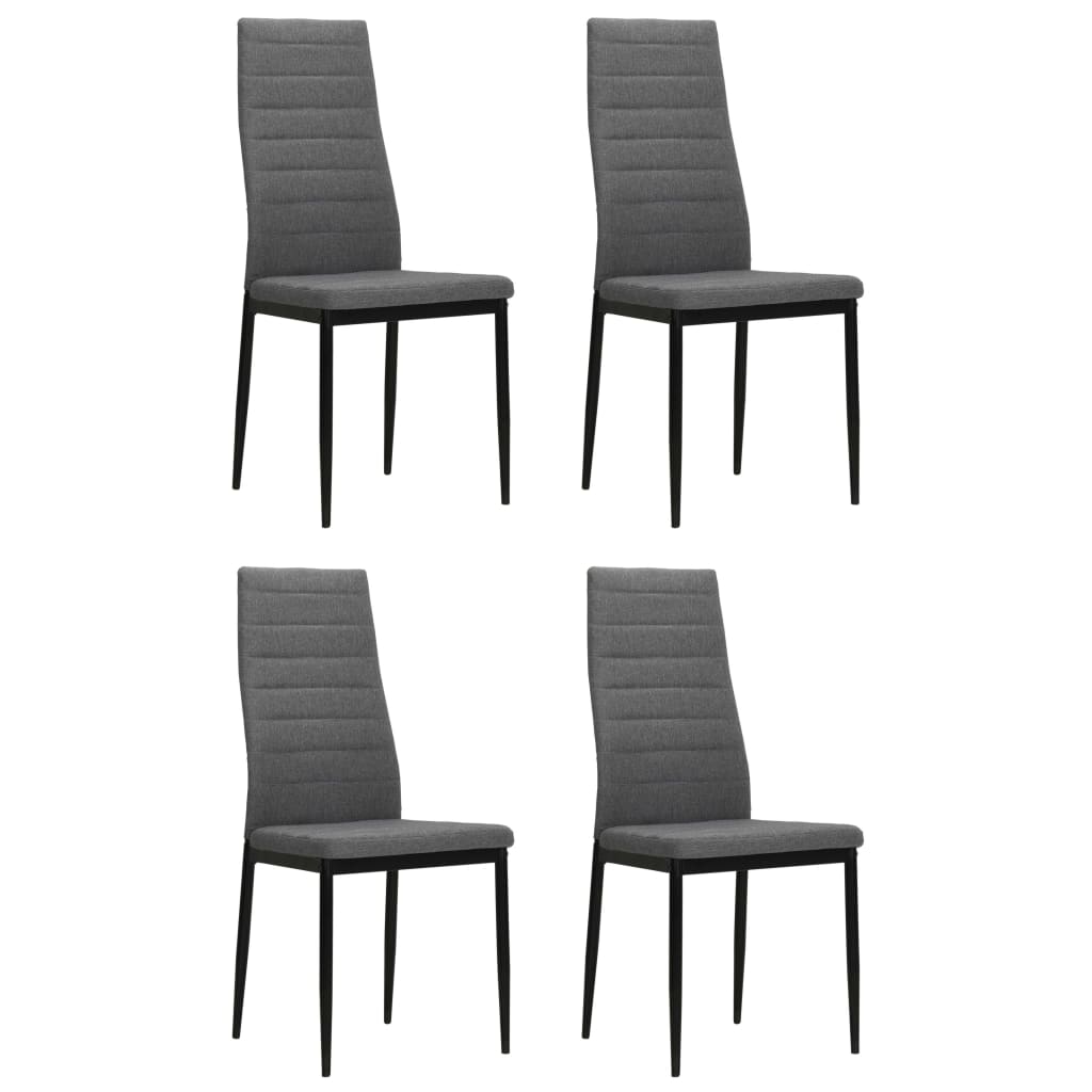 Jídelní Židle 2 Ks Tmavě Šedé Textil