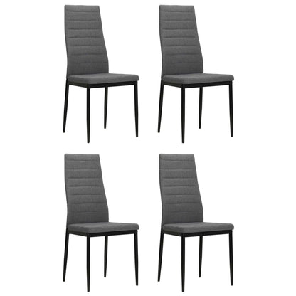 Jídelní Židle 2 Ks Tmavě Šedé Textil