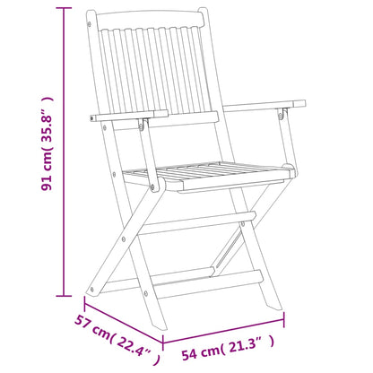 5Dílný Skládací Zahradní Jídelní Set Masivní Akáciové Dřevo