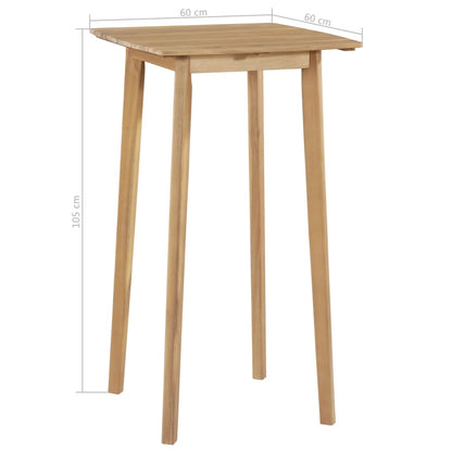 3Dílný Barový Set Masivní Akáciové Dřevo