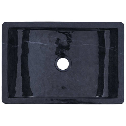 Umyvadlo 45 X 30 X 12 Cm Mramor Černé S Vysokým Leskem