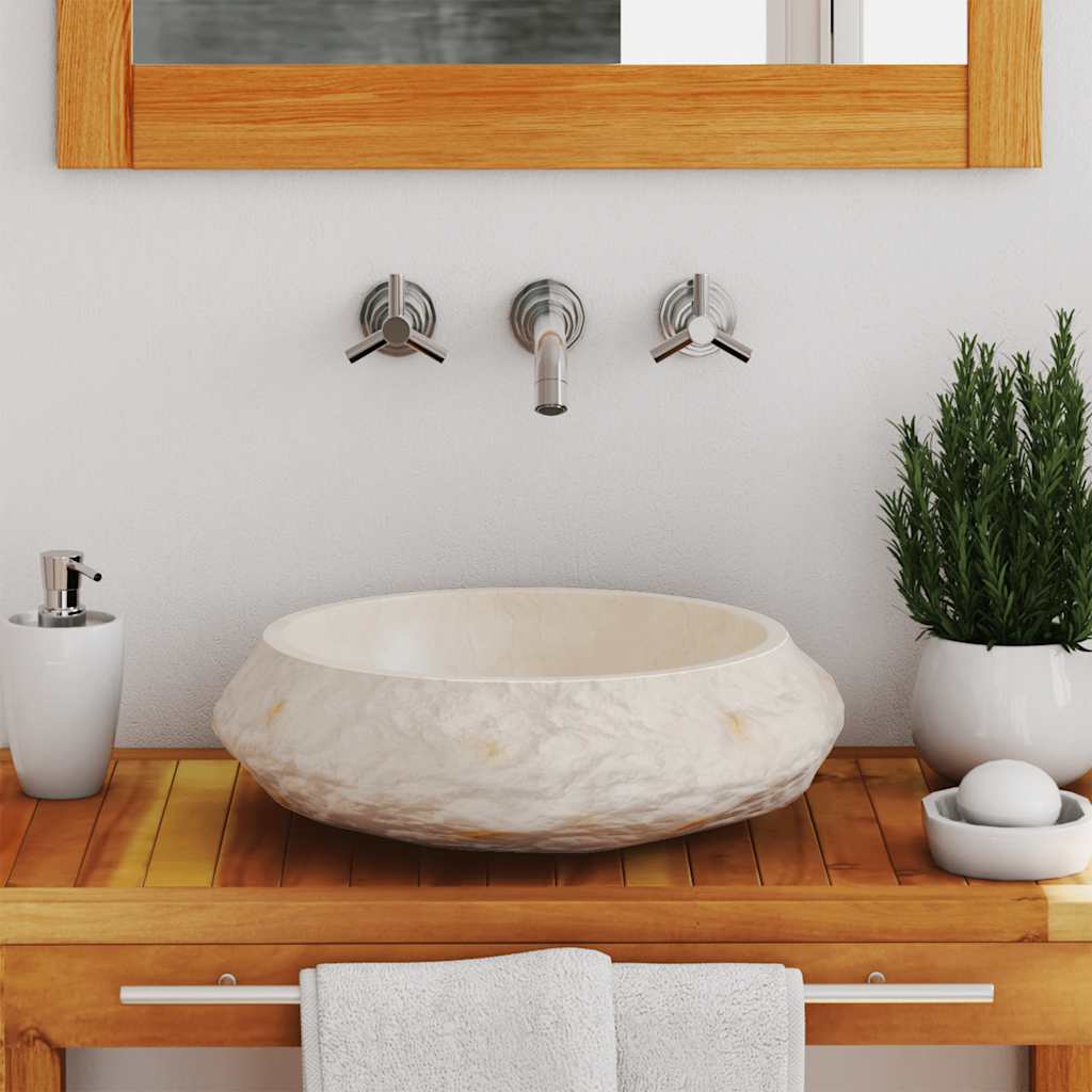 Umyvadlo 40 X 12 Cm Mramor Krémové