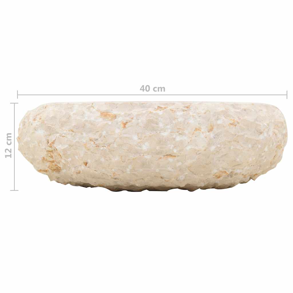 Umyvadlo 40 X 12 Cm Mramor Krémové