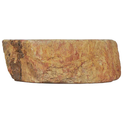 Umyvadlo 45 X 35 X 15 Cm Fosilní Kámen Krémové