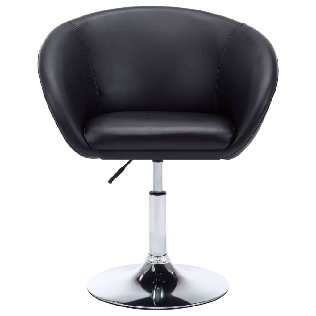 Otočné Jídelní Židle 2 Ks Černé Umělá Kůže