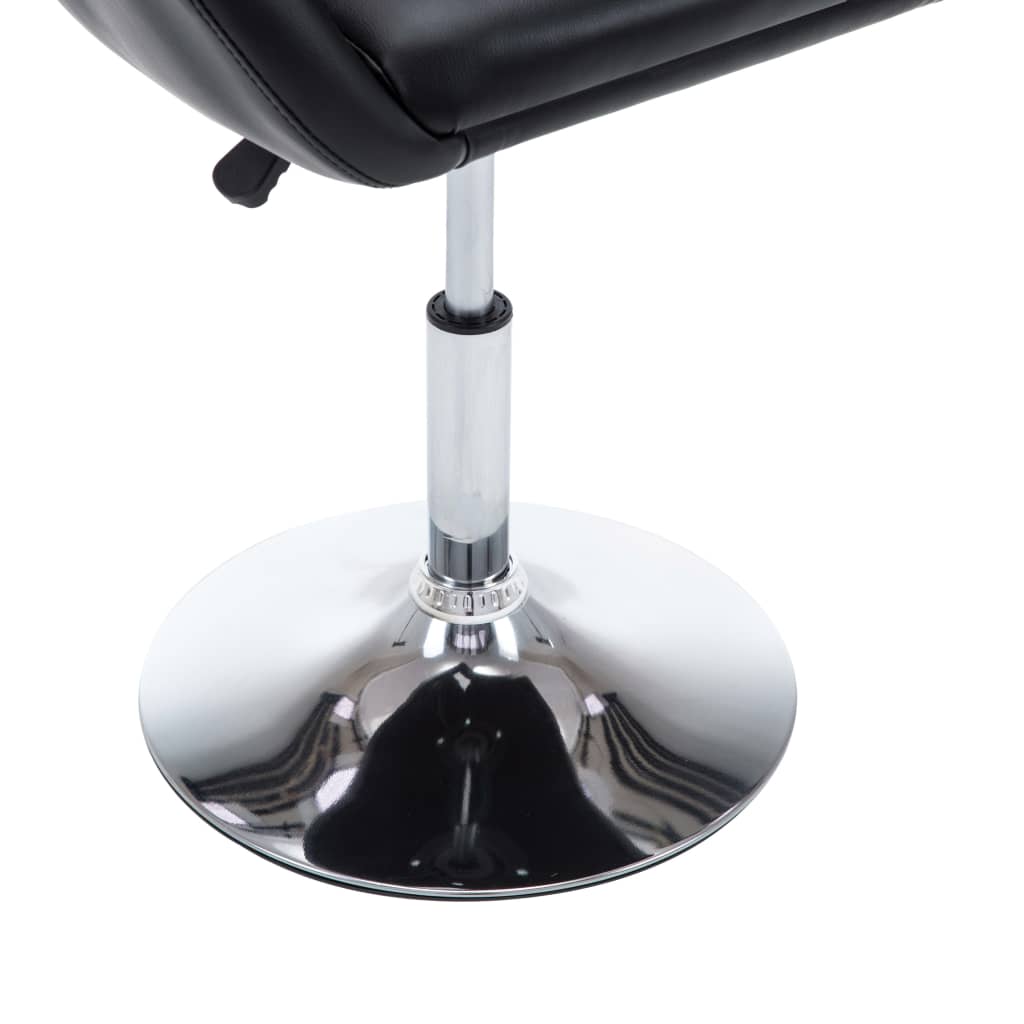 Otočné Jídelní Židle 2 Ks Černé Umělá Kůže