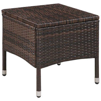 3Dílný Bistro Set Polyratan Hnědý
