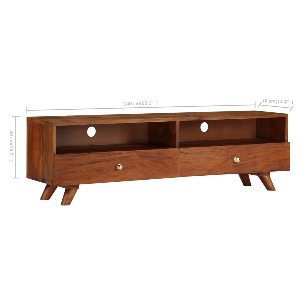 Tv Stolek 140 X 30 X 40 Cm Masivní Recyklované Dřevo