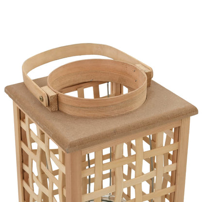 Závěsná Lucerna Na Svíčku Bambus Přírodní