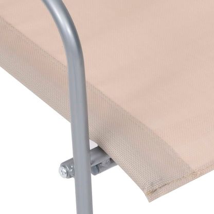 4Dílná Zahradní Sedací Souprava Textil A Ocel Krémová