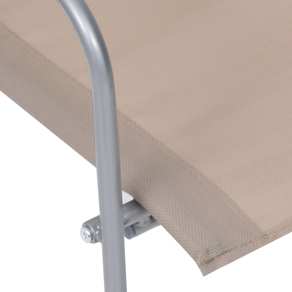 4Dílná Zahradní Sedací Souprava Textil A Ocel Taupe