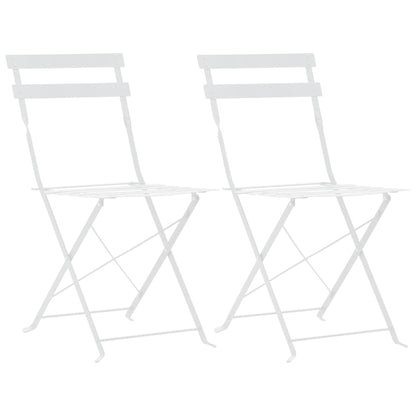 3Dílný Bistro Set Ocelový Bílý