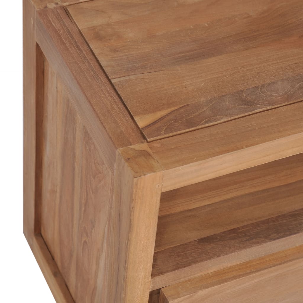 Tv Stolek Masivní Teak S Přírodním Povrchem 120 X 30 X 40 Cm