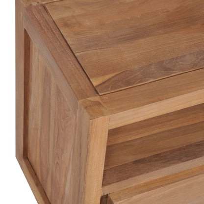Tv Stolek Masivní Teak S Přírodním Povrchem 120 X 30 X 40 Cm
