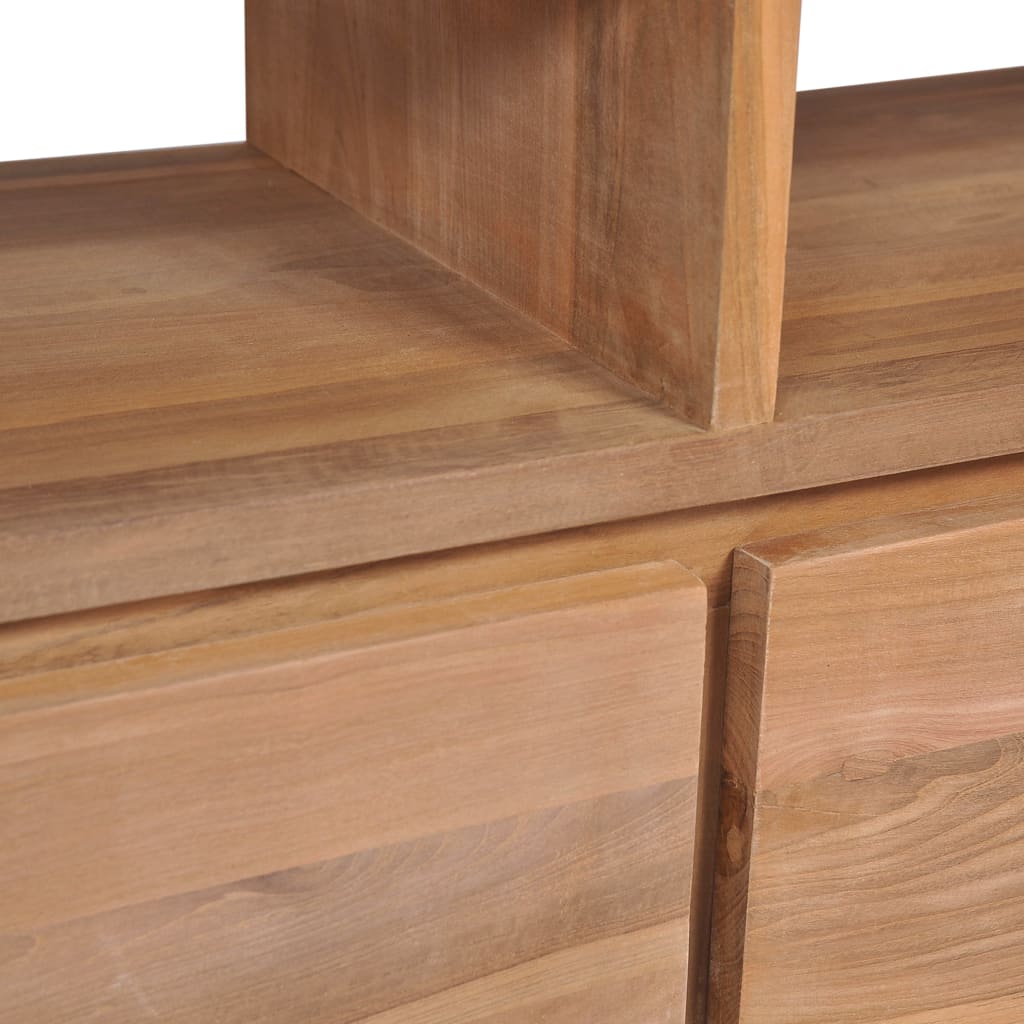 Tv Stolek Masivní Teak S Přírodním Povrchem 120 X 30 X 40 Cm