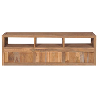 Tv Stolek Masivní Teak S Přírodním Povrchem 120 X 30 X 40 Cm