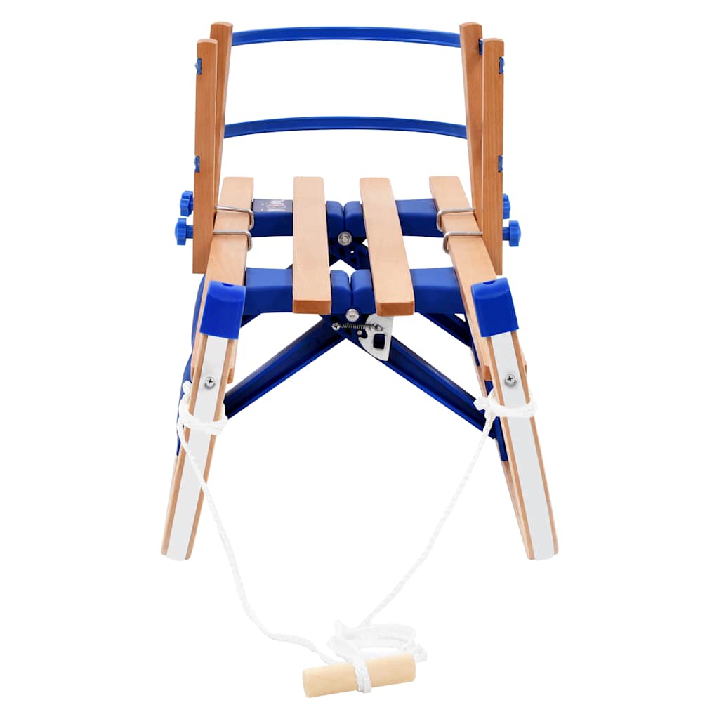 Skládací Sněžné Sáně Dřevěné 119 Cm