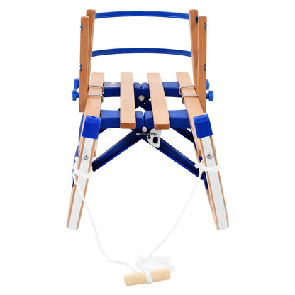 Skládací Sněžné Sáně Dřevěné 119 Cm