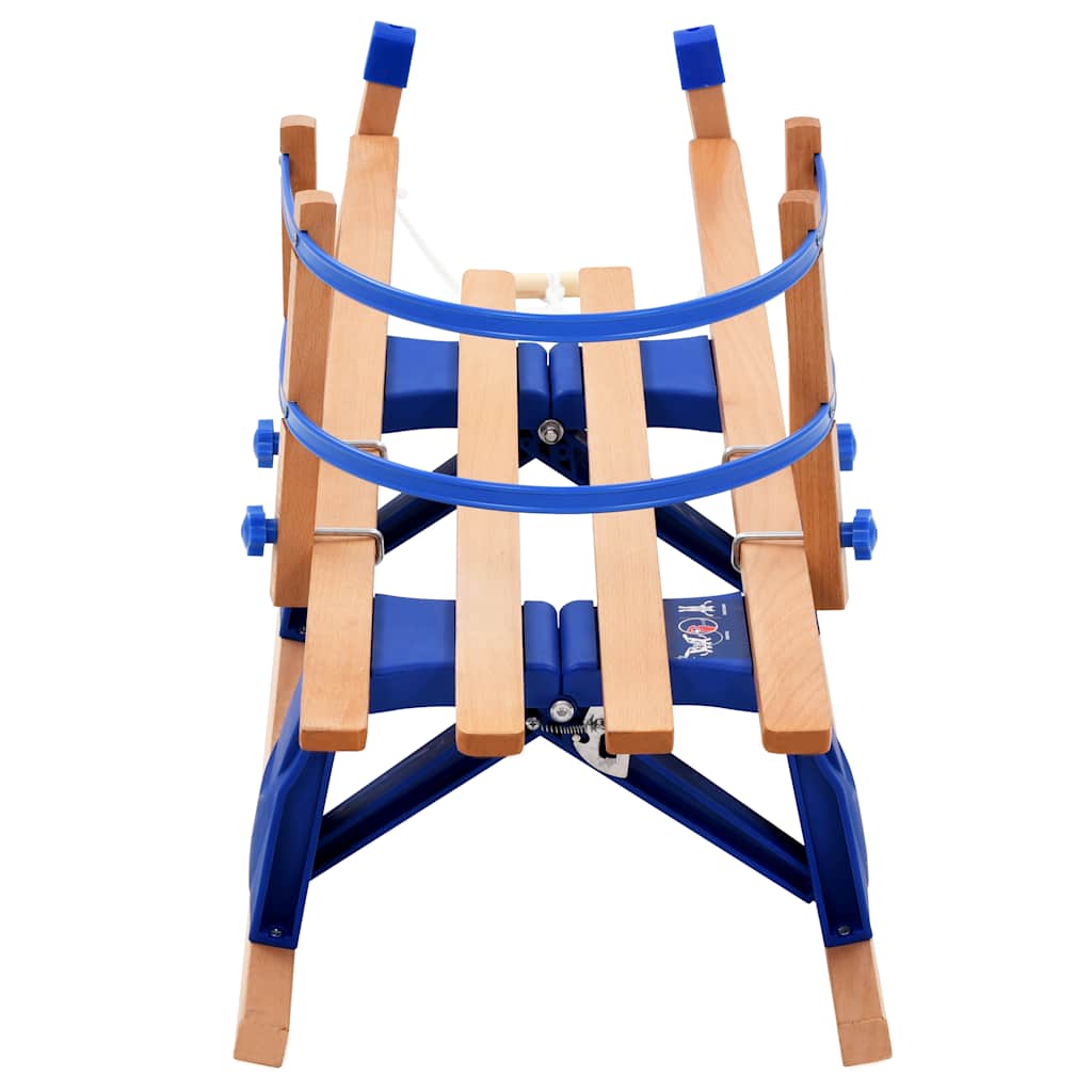 Skládací Sněžné Sáně Dřevěné 119 Cm