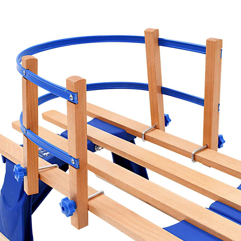 Skládací Sněžné Sáně Dřevěné 119 Cm