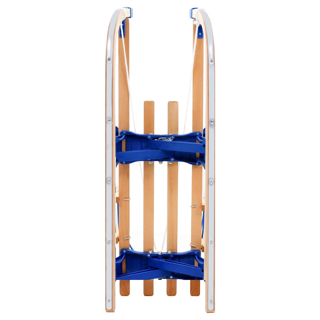 Skládací Sněžné Sáně Dřevěné 119 Cm