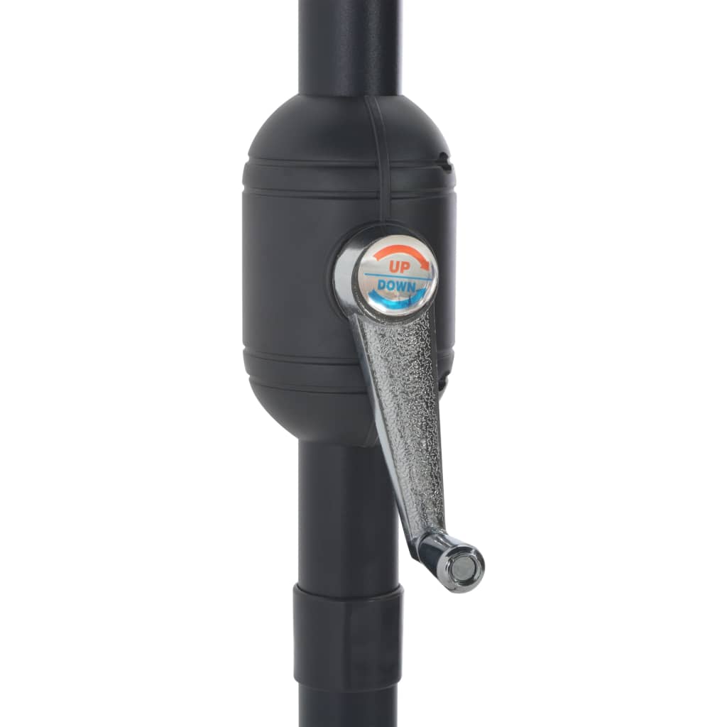 Slunečník Na Balkon Hliníková Tyč Antracitový 270X144Cm Půlkruh