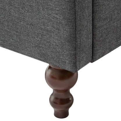 Křeslo Tmavě Šedé Textil